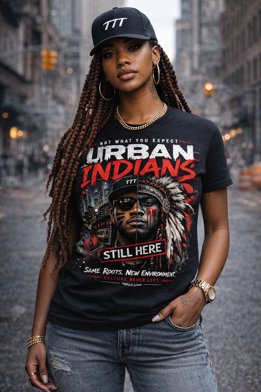 Urban Indians “Still Here” Graphic Tee – Same Roots, New Environment
