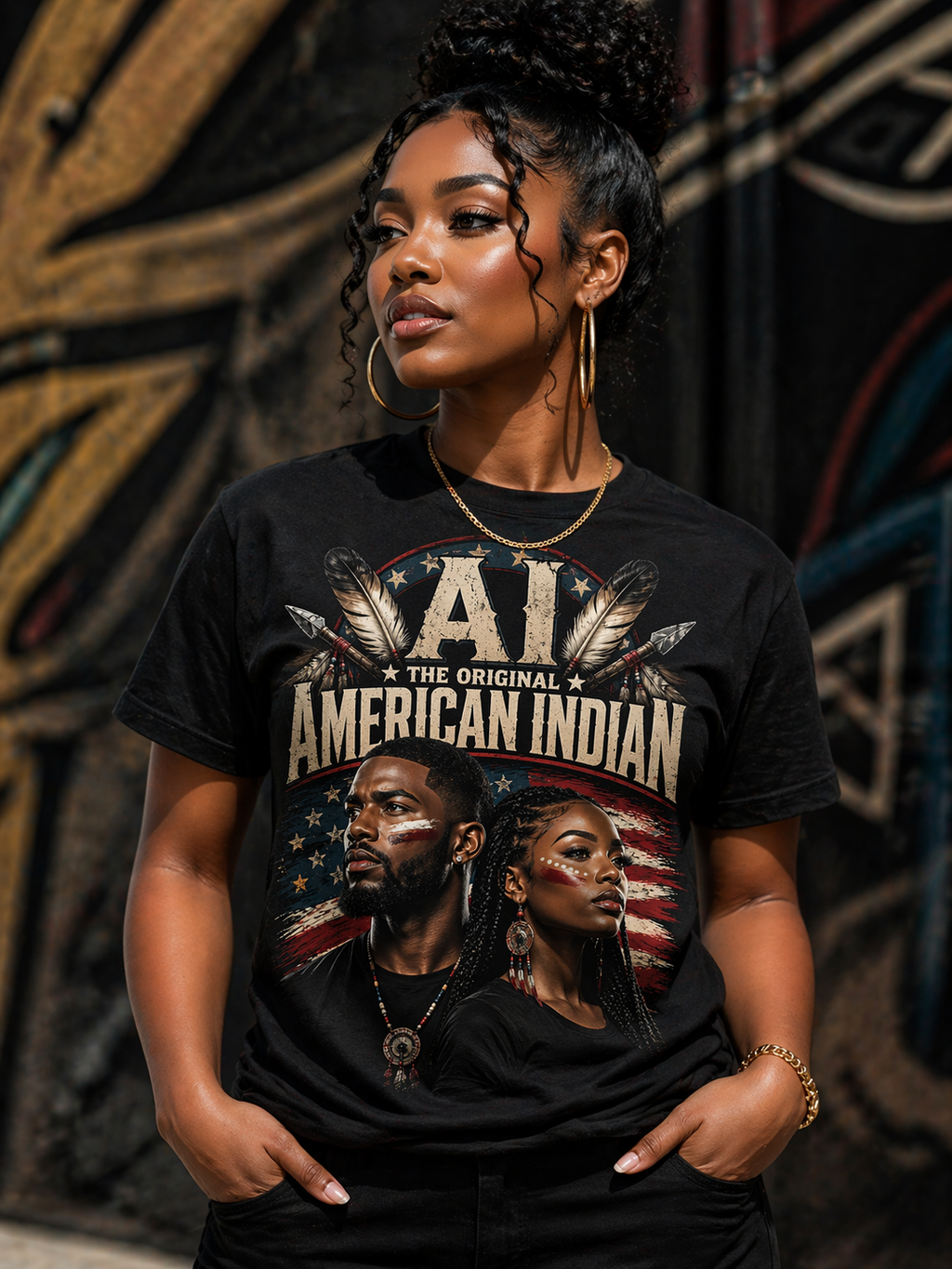 AI The Original American Indian – Statement T-Shirt | Truth Thread Teez