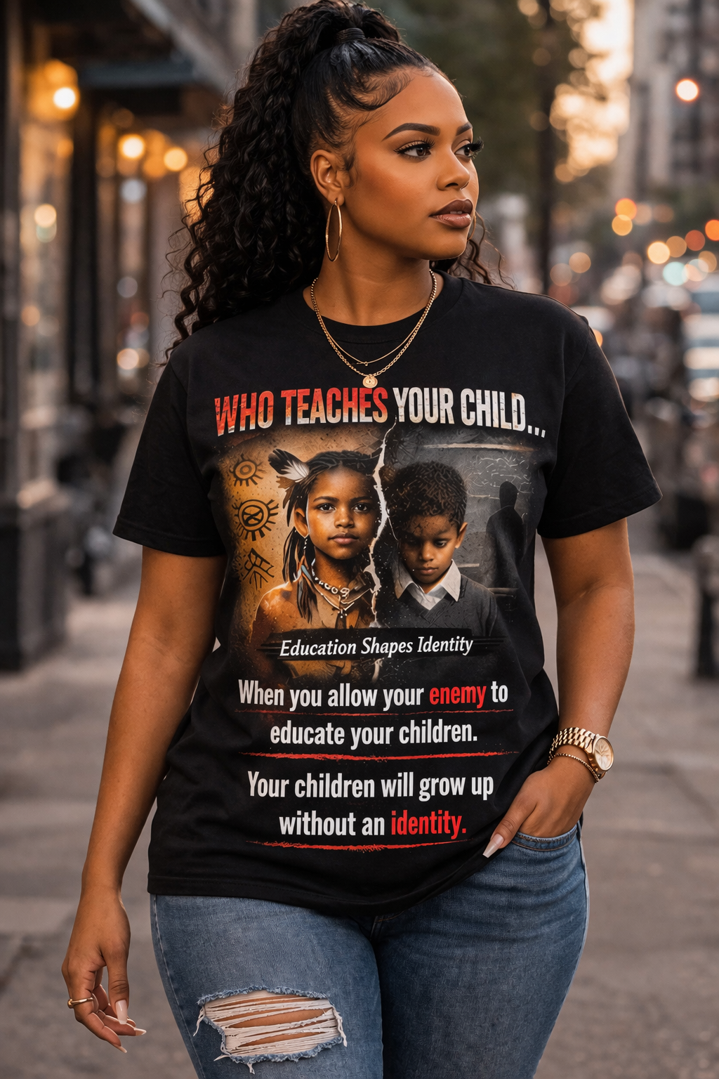 WHO TEACHES YOUR CHILD? – Statement Tee