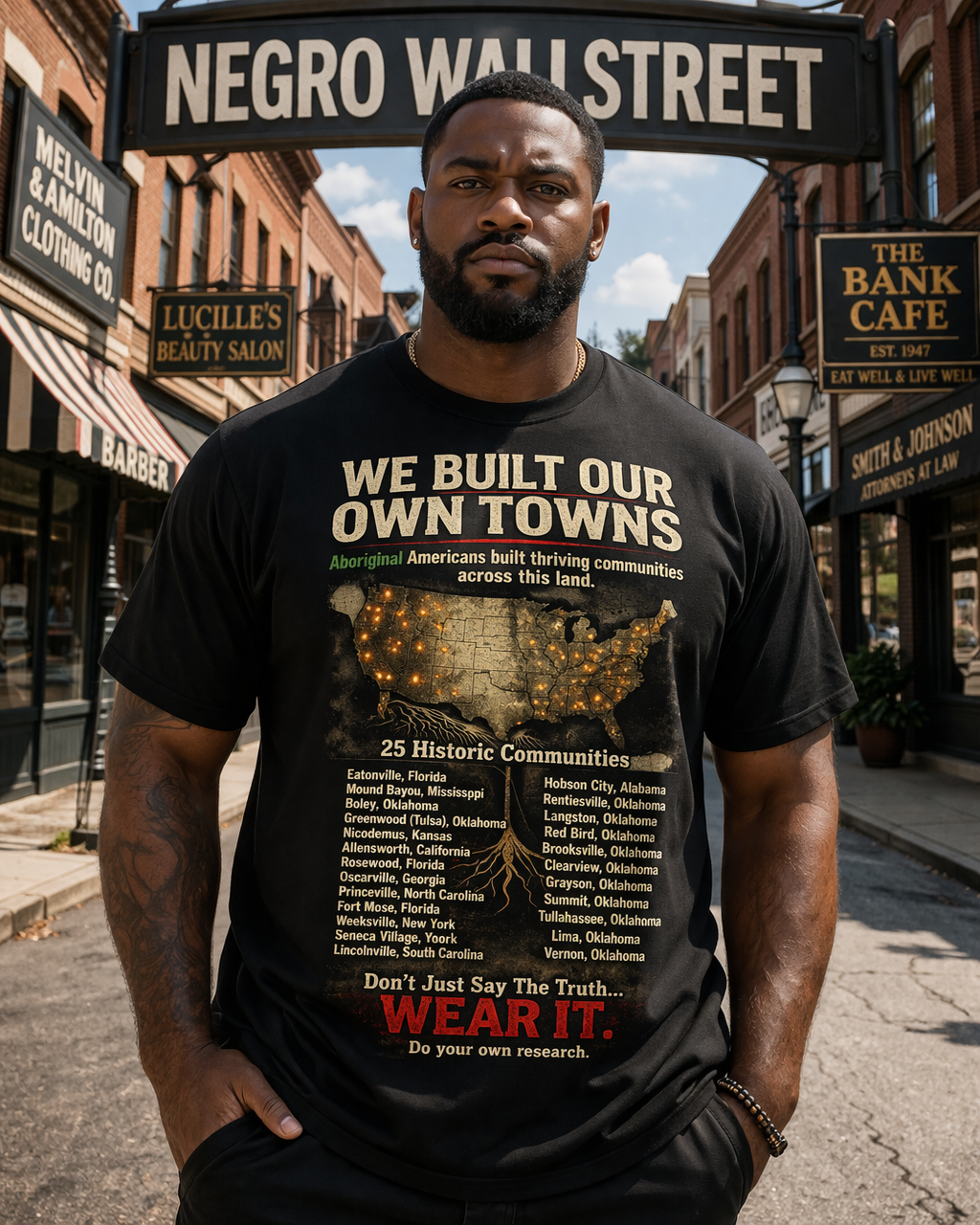 We Built Our Own Towns - tee